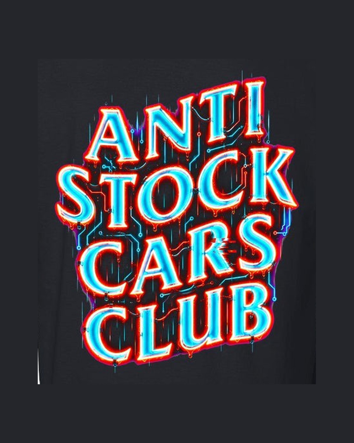 Anti Stock Cars Club Neon Cyberpunk Shirt, Hoodie & More design only