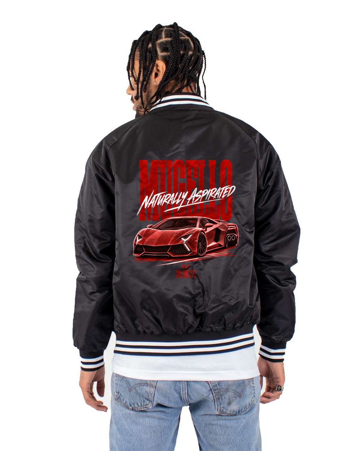 Huracan Tecnica LP640-2 Mugello Street Poster Shirt, 5.2 NA Bomber Jacket Black back