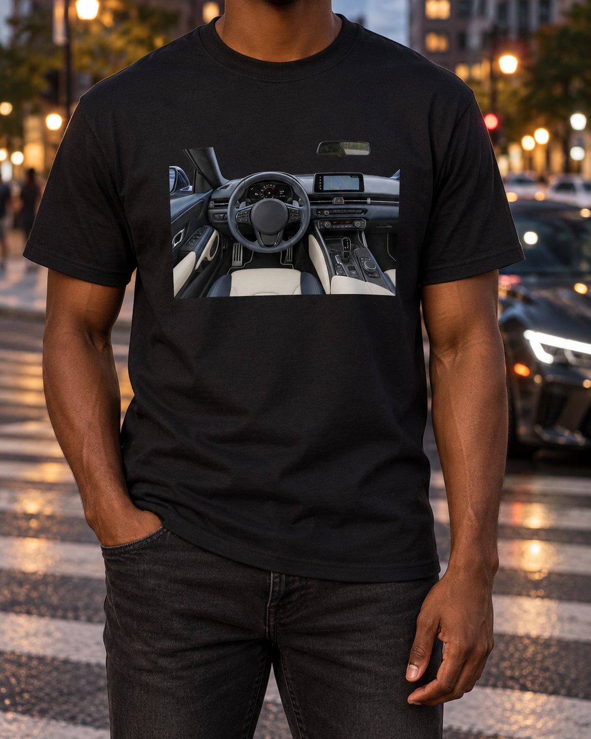 Toyota GR86 ZN8 FA24 Boxer Dimension Blueprint Shirt T-Shirt Black worn hero