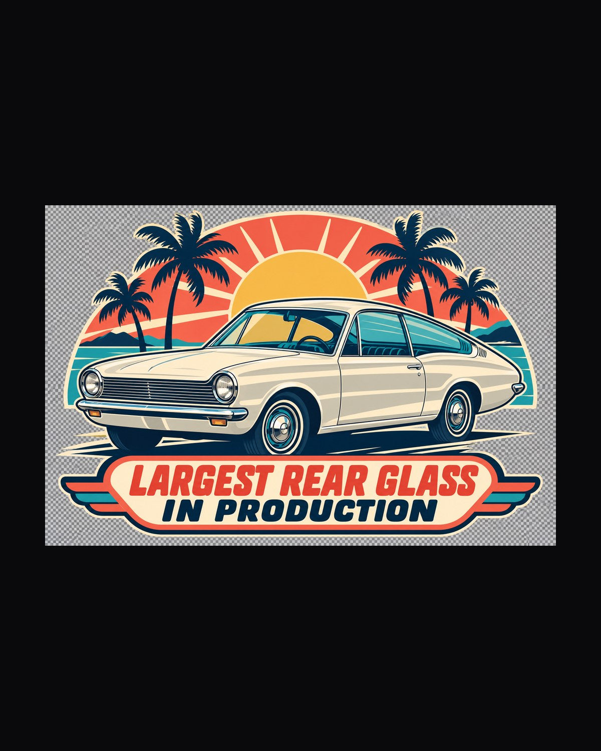 1965 Plymouth Barracuda Fastback Travel Poster Style Shirt design only