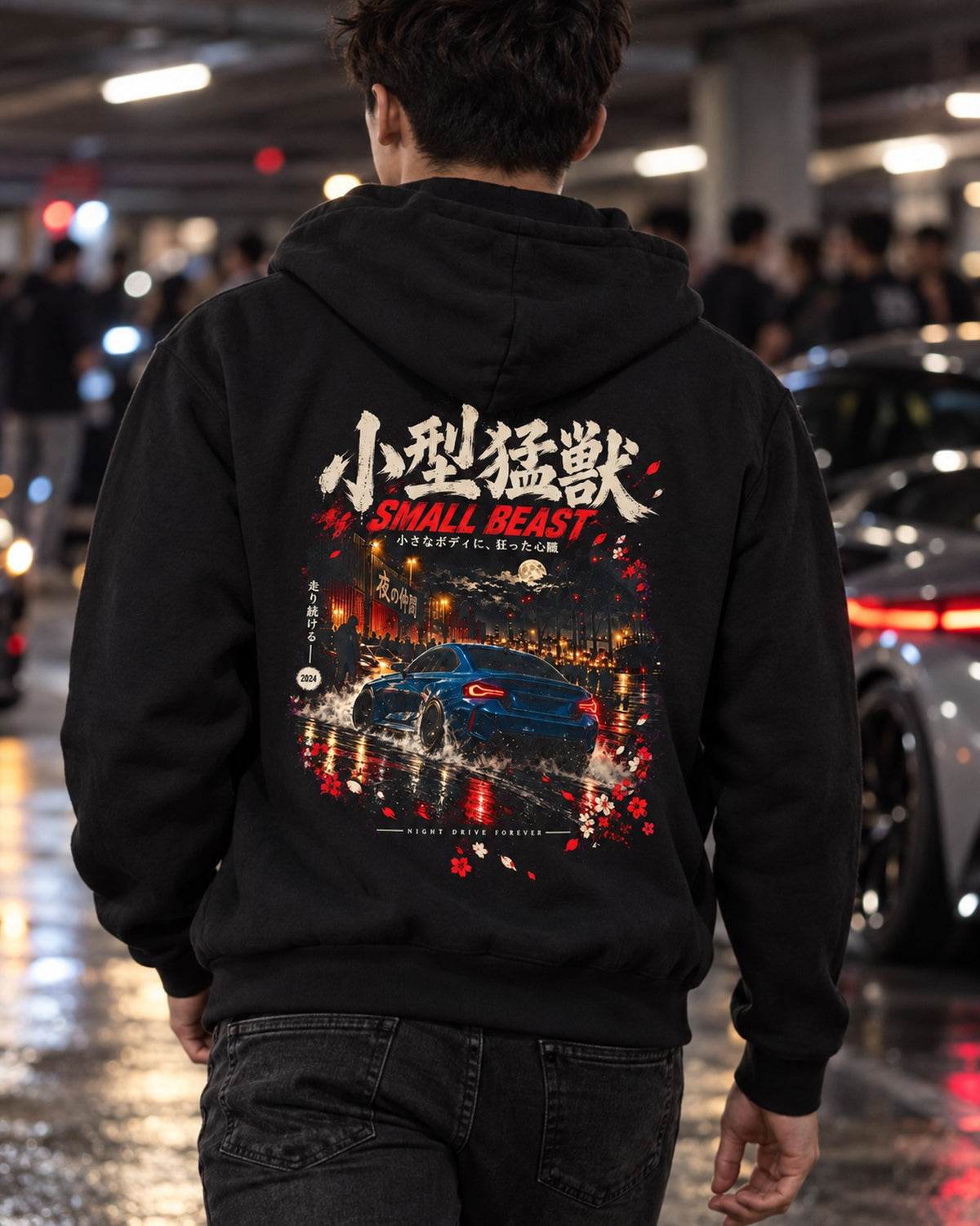 BMW M2 G87 Small Beast Shirt, Hoodie & More Zip Hoodie Black worn hero