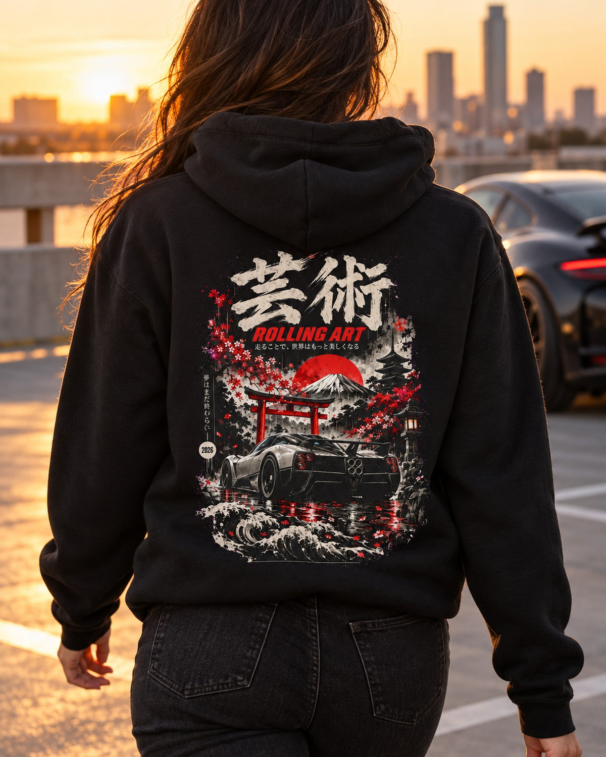 Pagani Zonda Rolling Art Shirt, Hoodie & More Pull Over Hoodie Black worn hero
