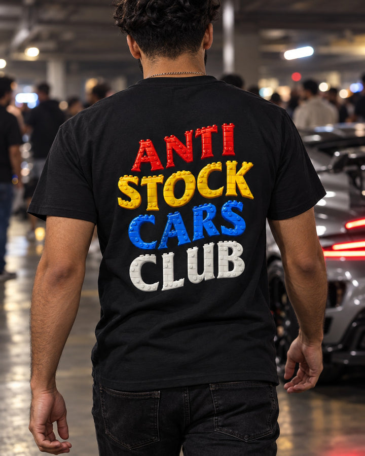Anti Stock Cars Club Toy Brick Builder Shirt, Hoodie & More T-Shirt Black worn hero