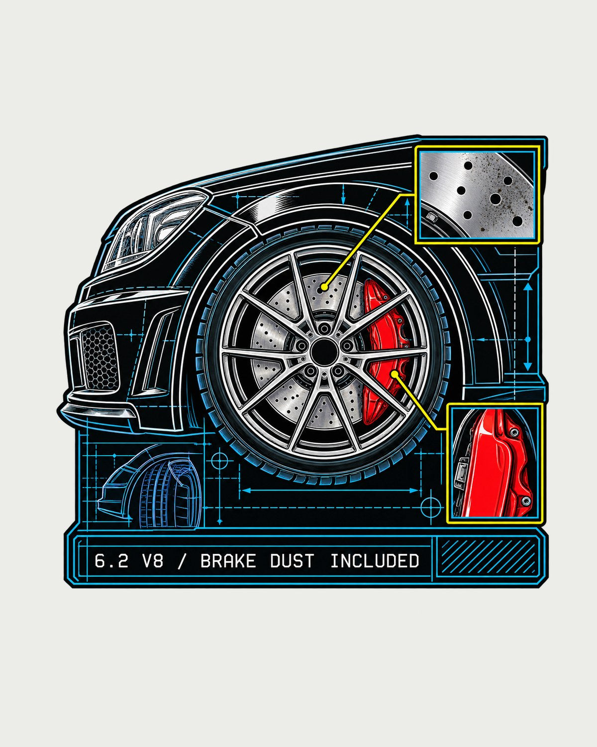 Mercedes C63 Coupe C204 Manga Burnout print Shirt design only