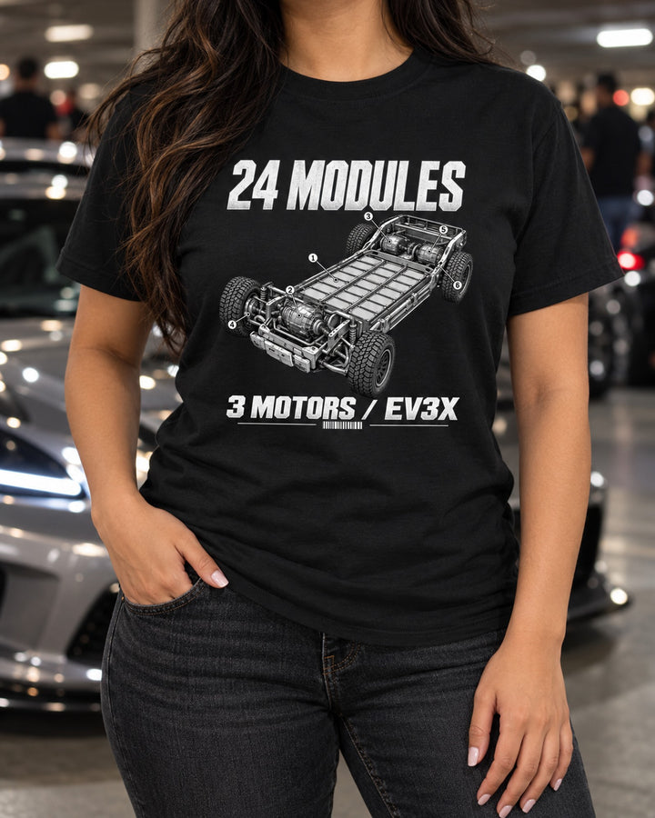 GMC Hummer EV Cutaway Battery Modules Shirt, EV3X Car Guy Tee T-Shirt Black worn hero