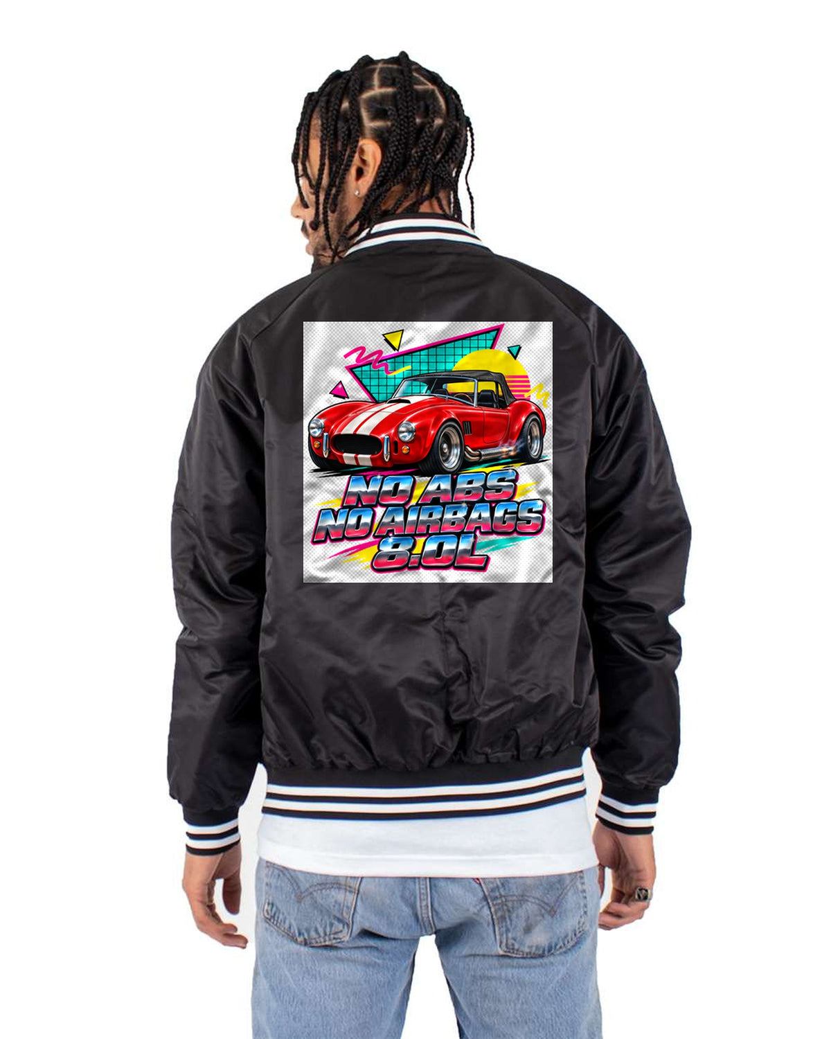 Dodge Viper RT/10 SR I Memphis Style Shirt, No ABS No Airbags Bomber Jacket Black back