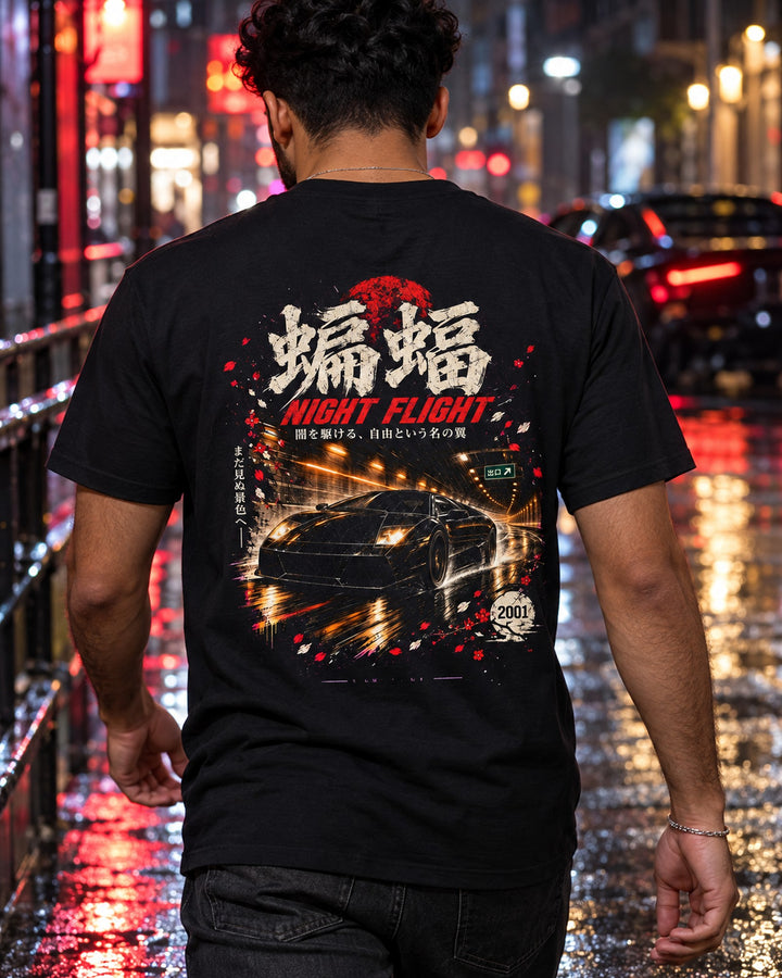 Lamborghini Murciélago Night Flight Shirt, Hoodie & More T-Shirt Black worn hero