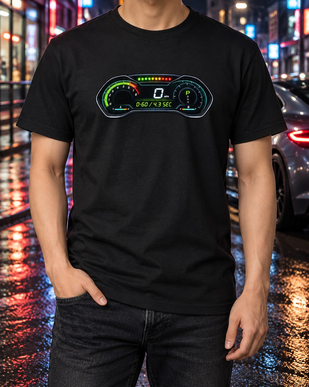 S550 Mustang Smoke Show Manga Panel Shirt, Line Lock Burnout T-Shirt Black worn hero