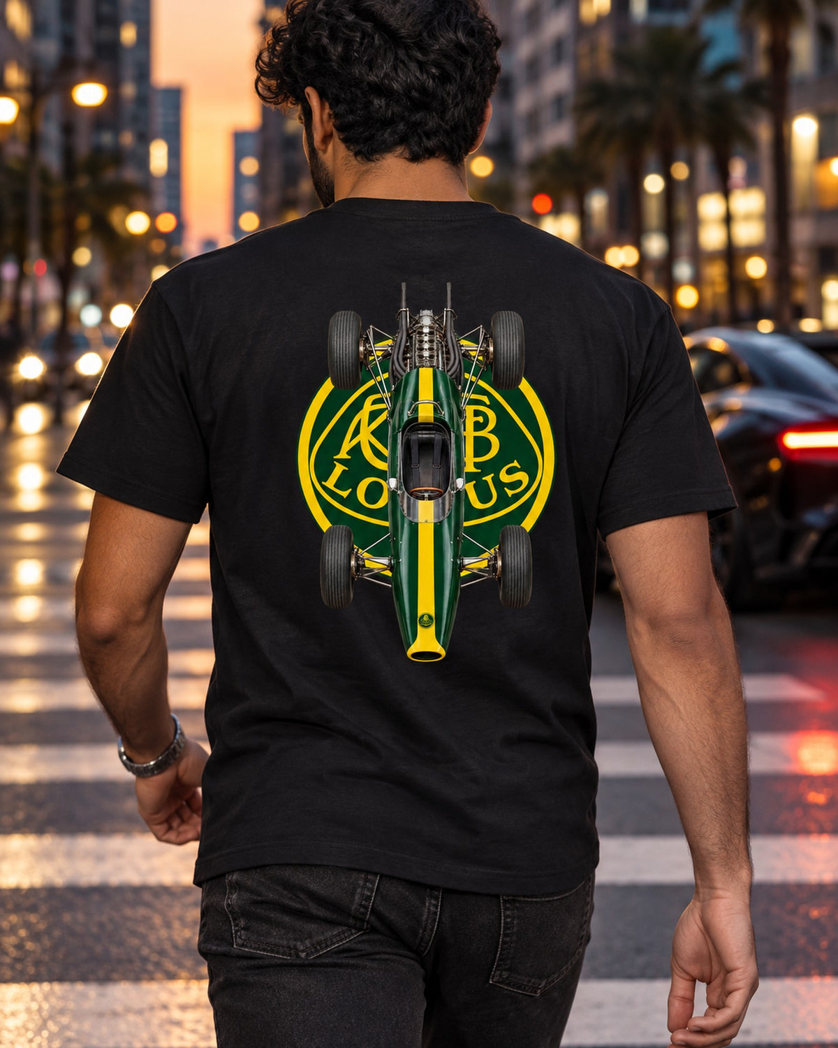 Lotus 25 1963 Classic F1 Overhead Poster Shirt, Formula 1 Tee T-Shirt Black worn hero