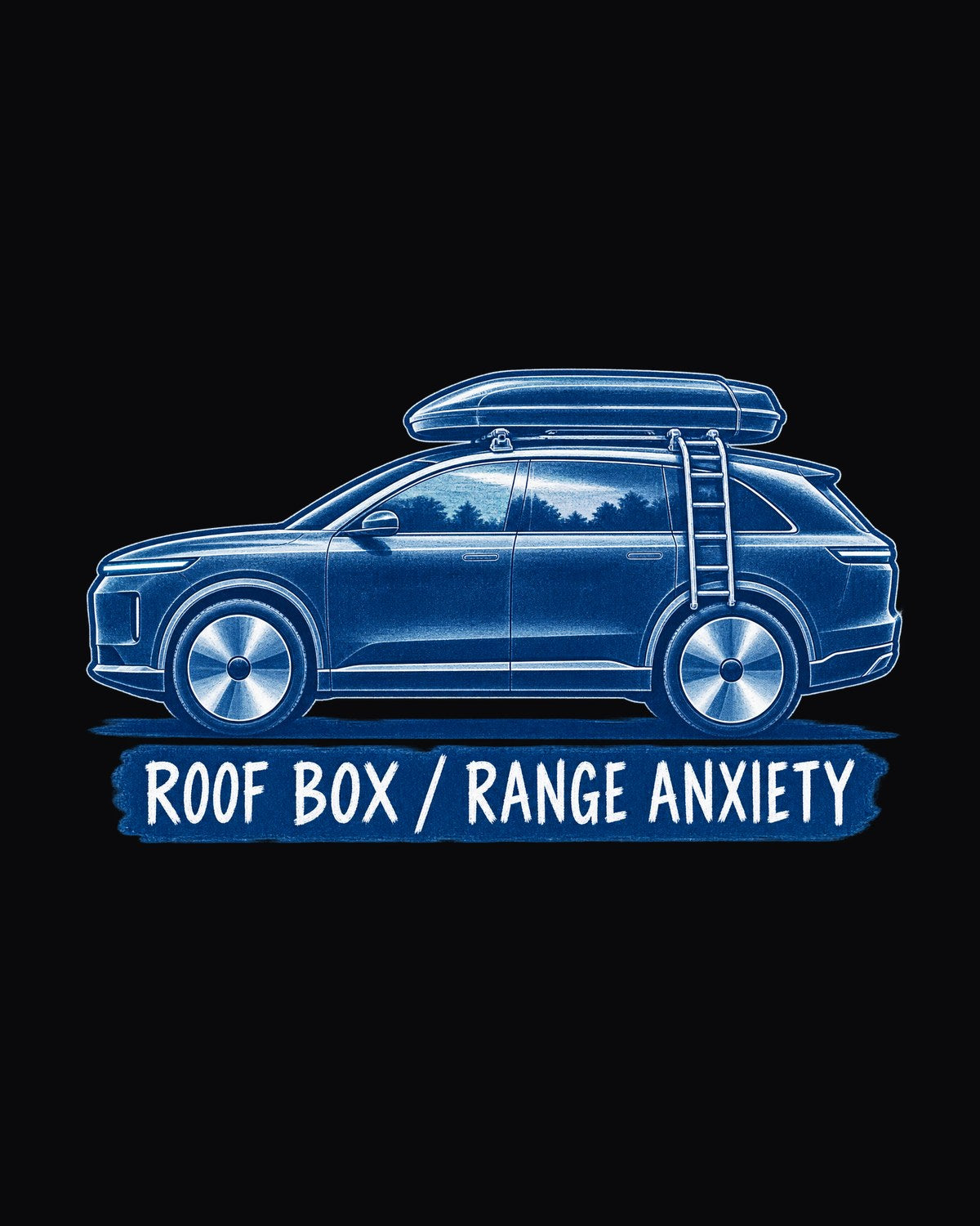 Lucid Gravity Cyanotype Shirt, Roof Box Range Anxiety Tee design only