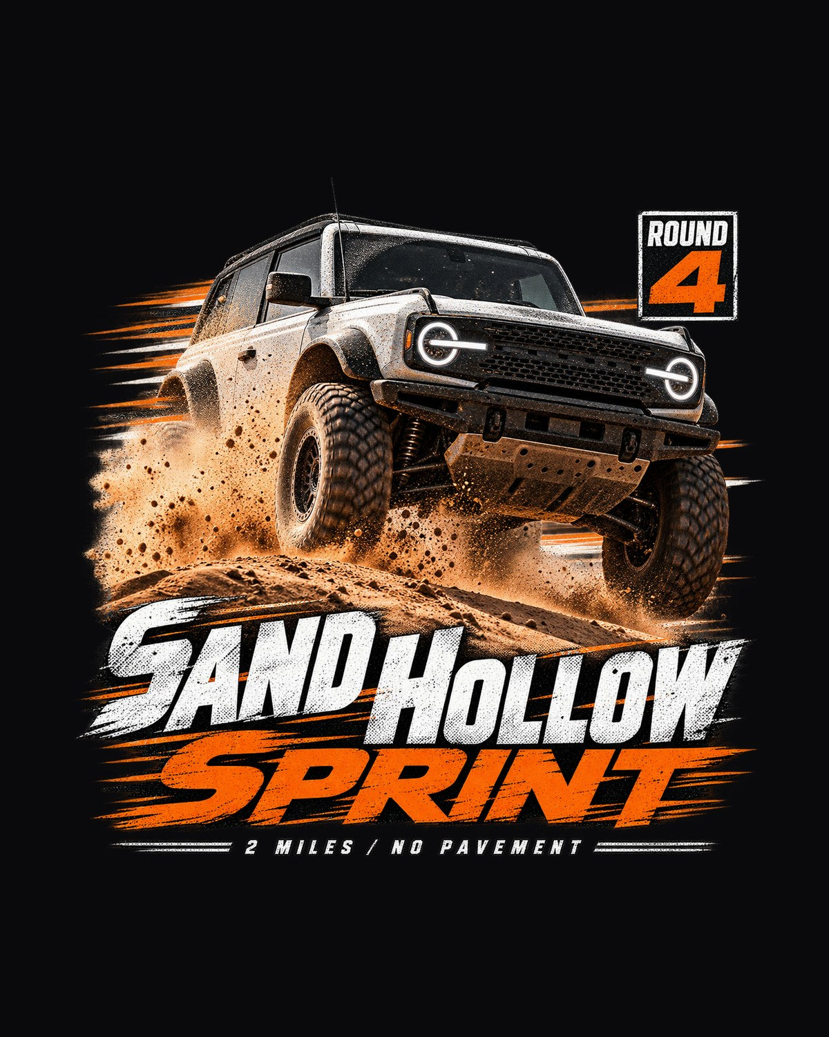 Jeep Wrangler JL Sand Hollow Dune Sprint Race Poster Tee design only