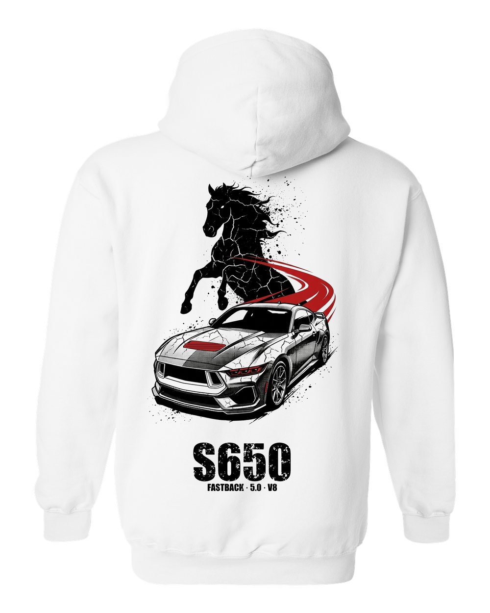 Pull Over Hoodie White back