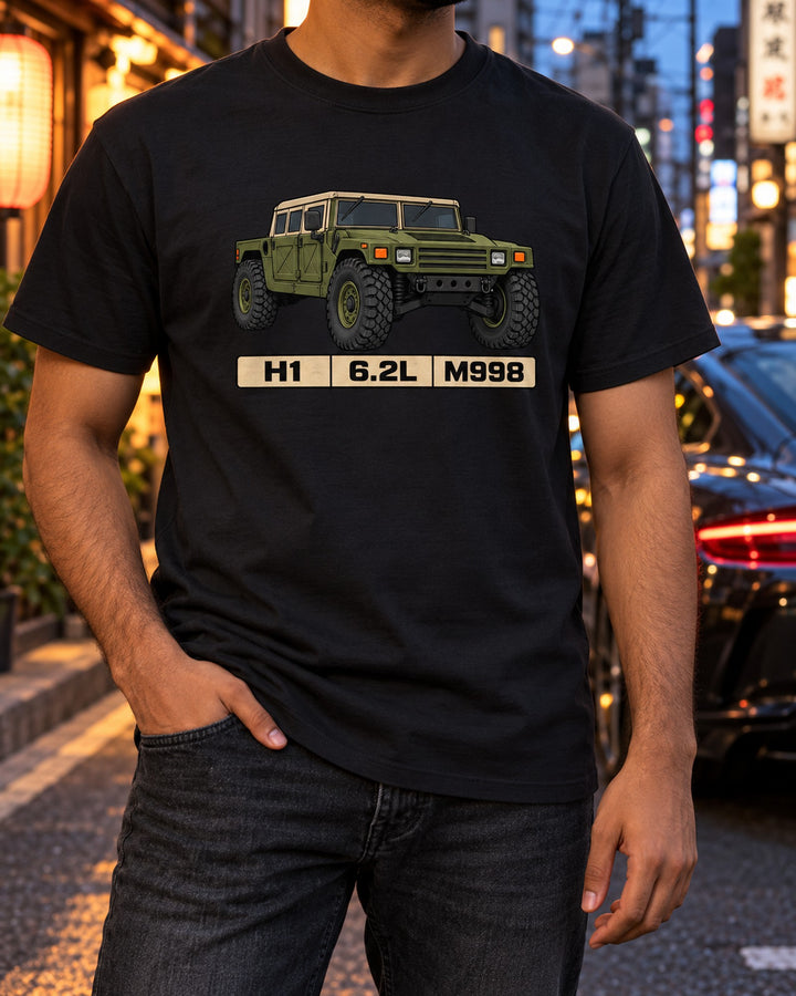 Hummer H1 Field Manual Spec Sheet Shirt, 6.2L M998 Gift T-Shirt Black worn hero