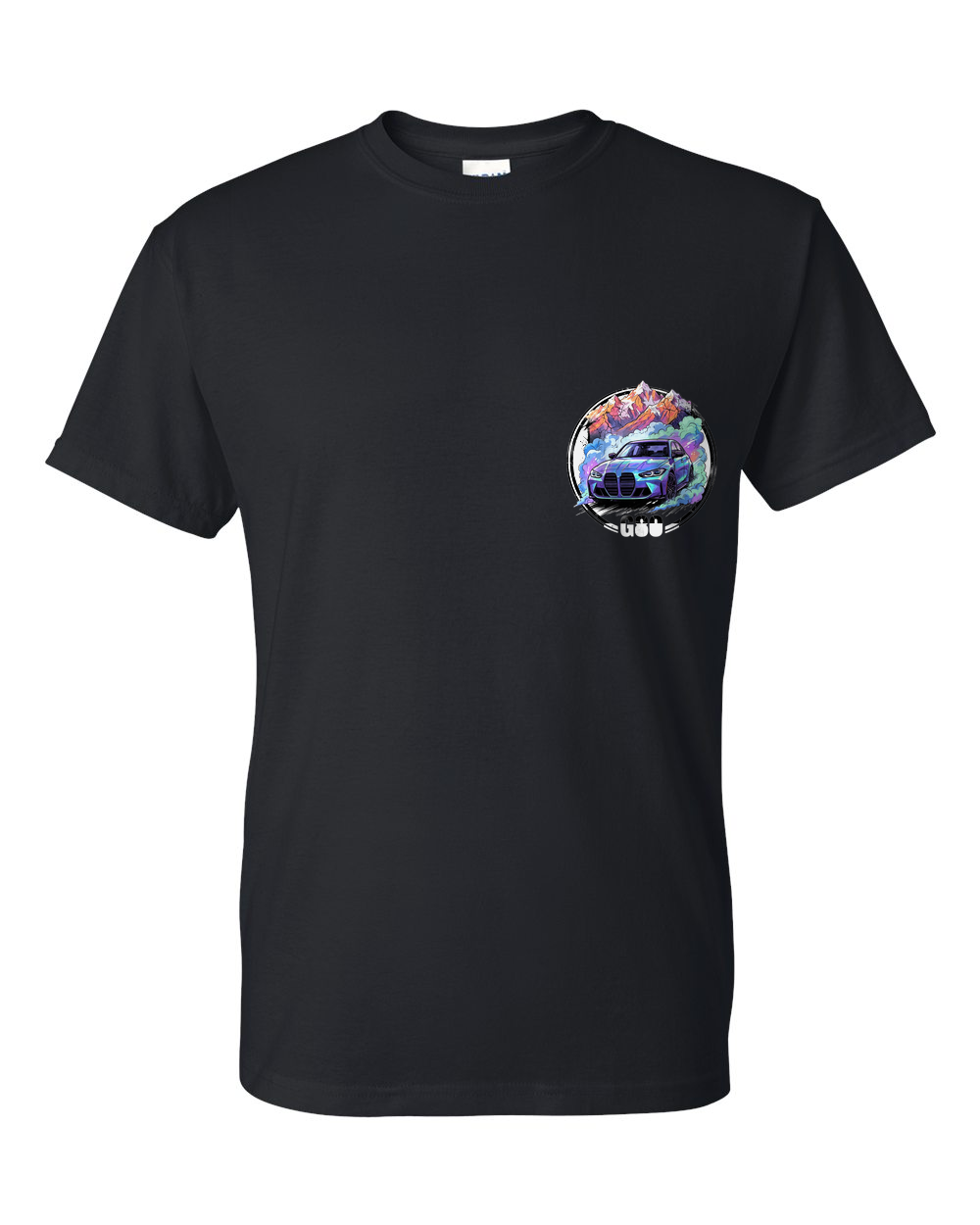 BMW M3 G80 Alps T-Shirt — Black front emblem