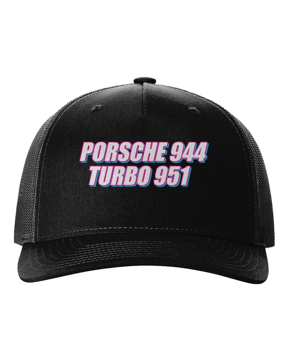 black hat front view with car name