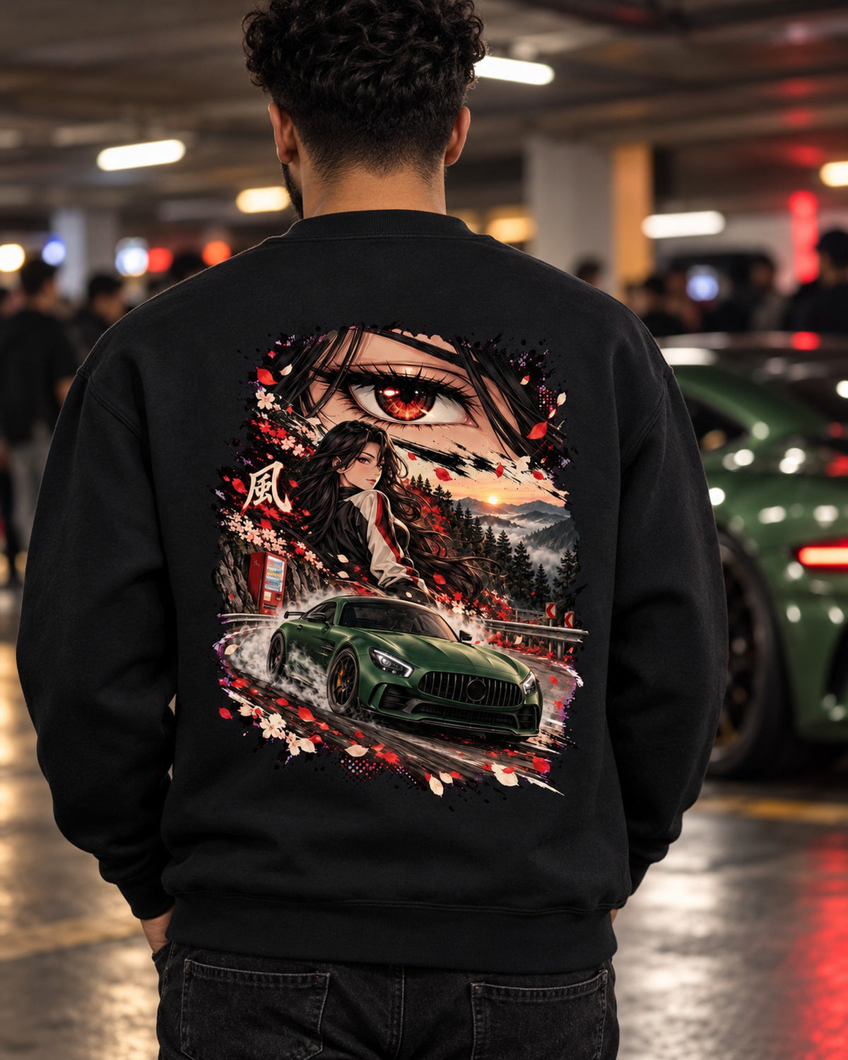 Mercedes-AMG GT R Anime Girl Shirt, Hoodie & More Crewneck Black worn hero