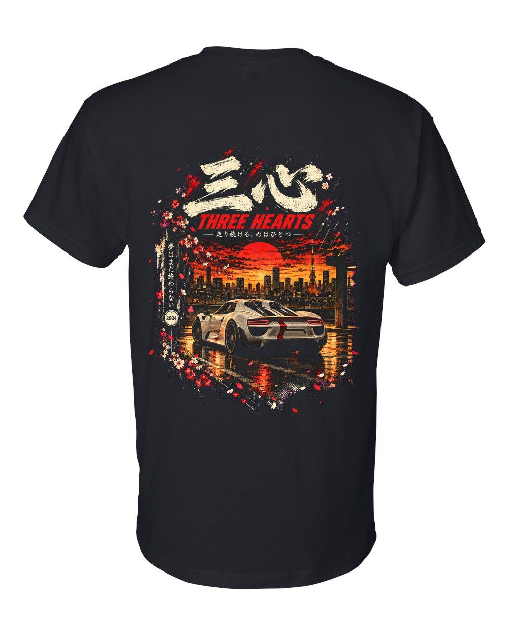 Porsche 918 Spyder T-Shirt Black back