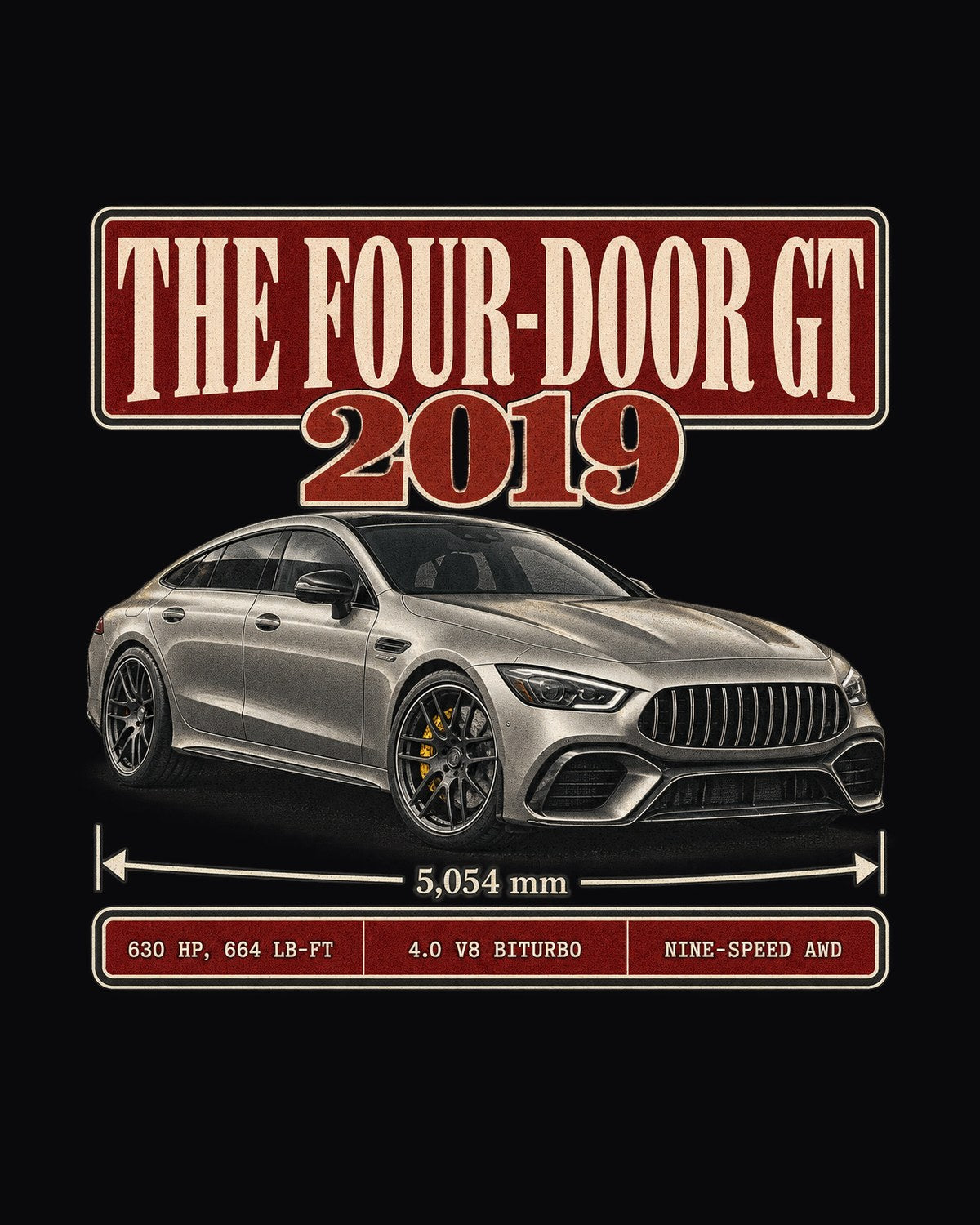 Mercedes-AMG GT 63 S 2019 Archive Panel Tee, Four-Door GT Shirt design only