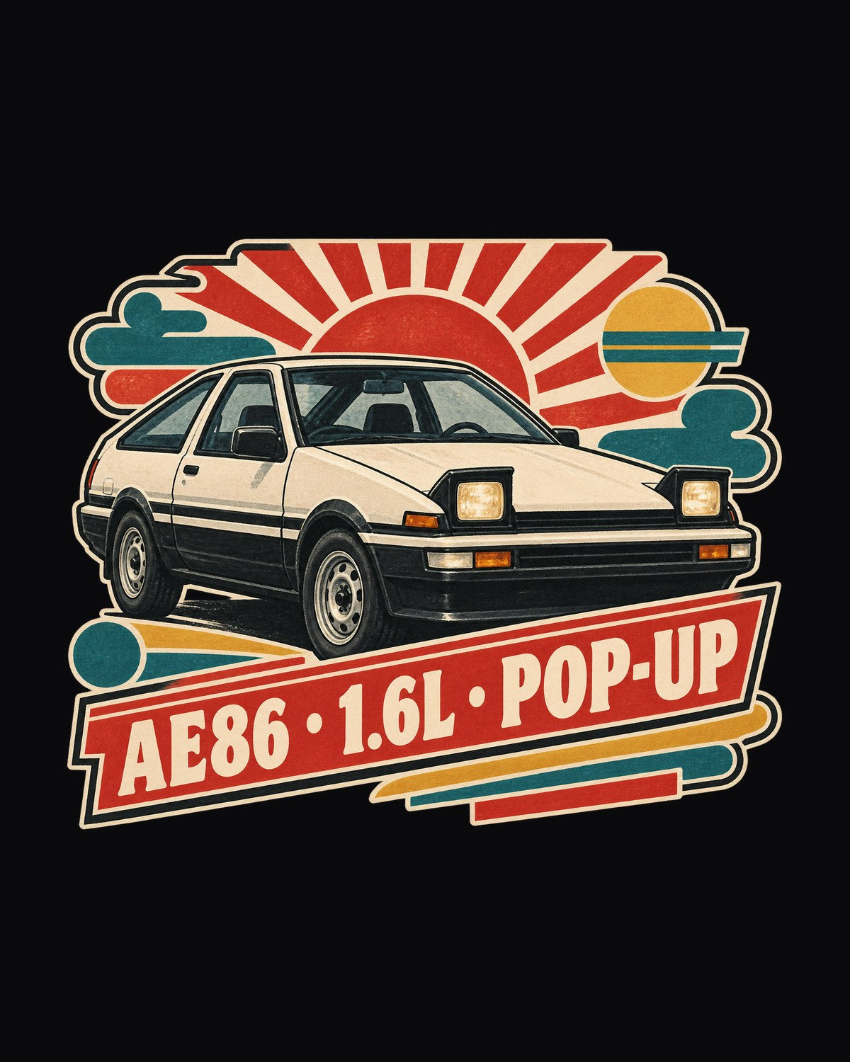 1985 Toyota Sprinter Trueno AE86 Showa Catalogue Ad Tee design only