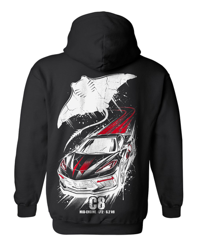 C8 Corvette Manta Pull Over Hoodie & Zip Hoodie