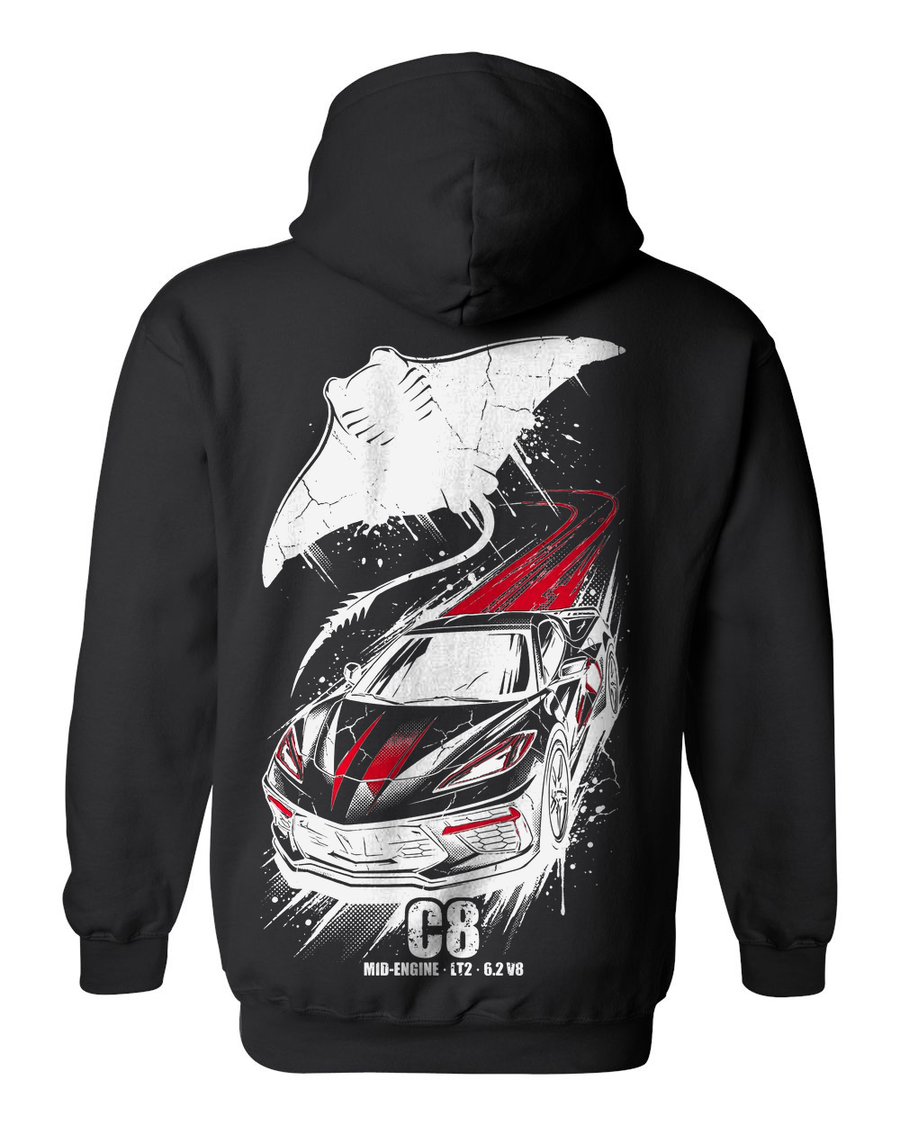 Pull Over Hoodie Black back