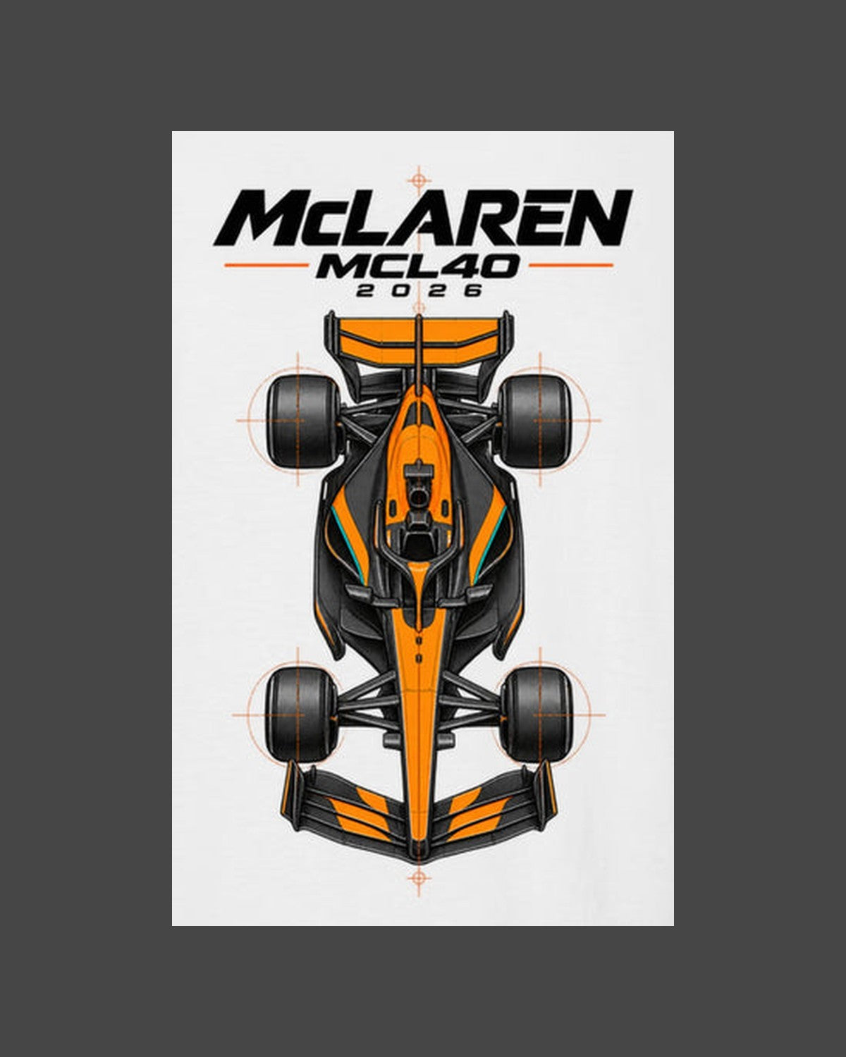 McLaren MCL40 F1 2026 Axle Geometry Shirt, Formula 1 Fan Tee design only