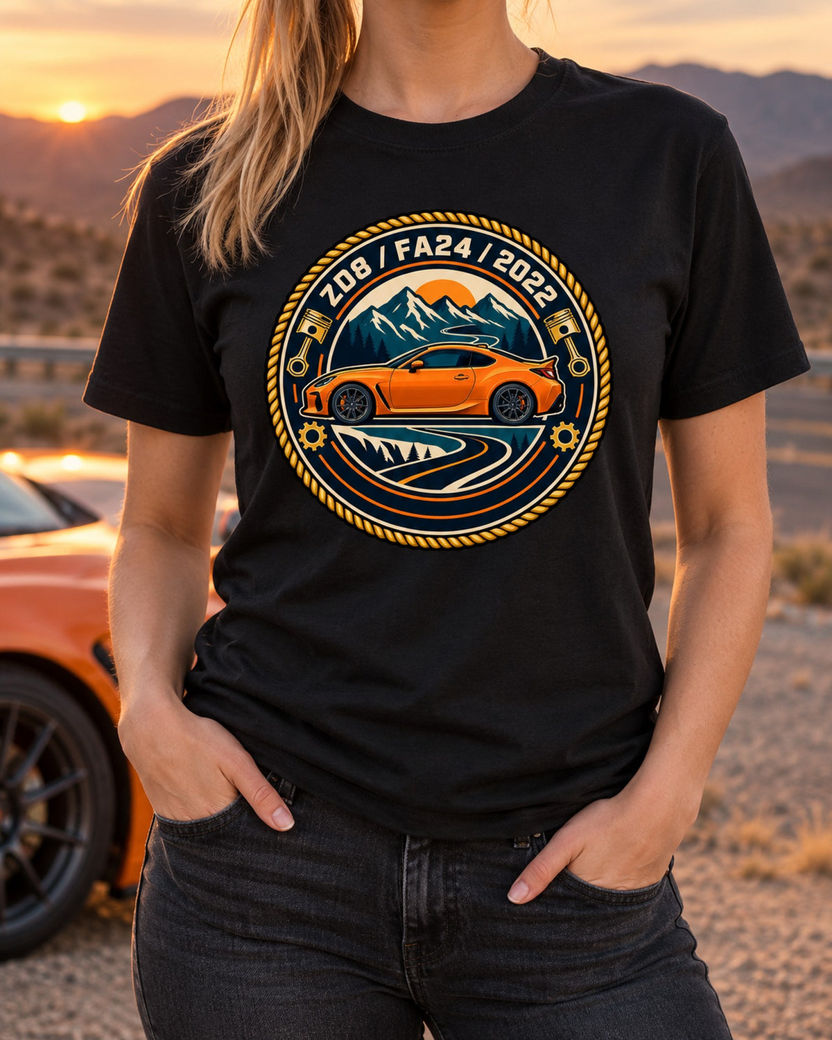 Subaru BRZ ZC6 tS Pastel Vaporwave print Shirt, FA20 T-Shirt Black worn hero