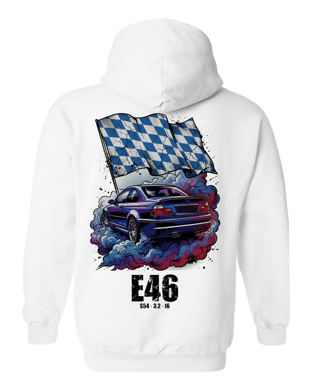 Pull Over Hoodie White back
