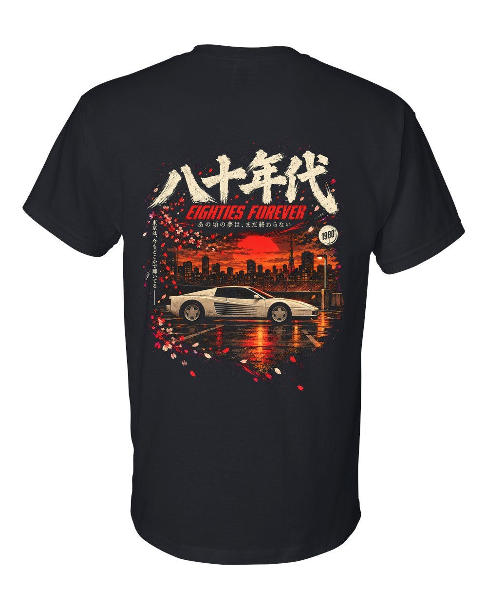 Ferrari Testarossa T-Shirt Black back