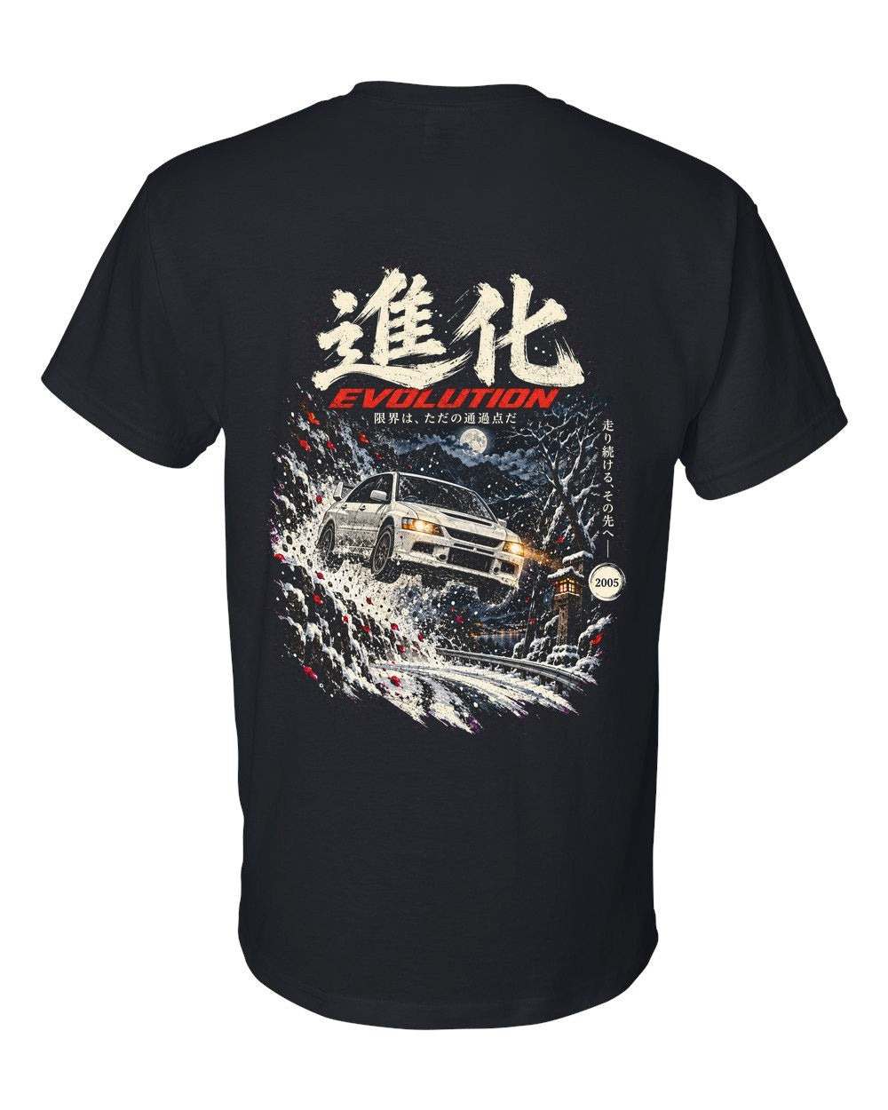 Mitsubishi Lancer Evo IX T-Shirt Black back