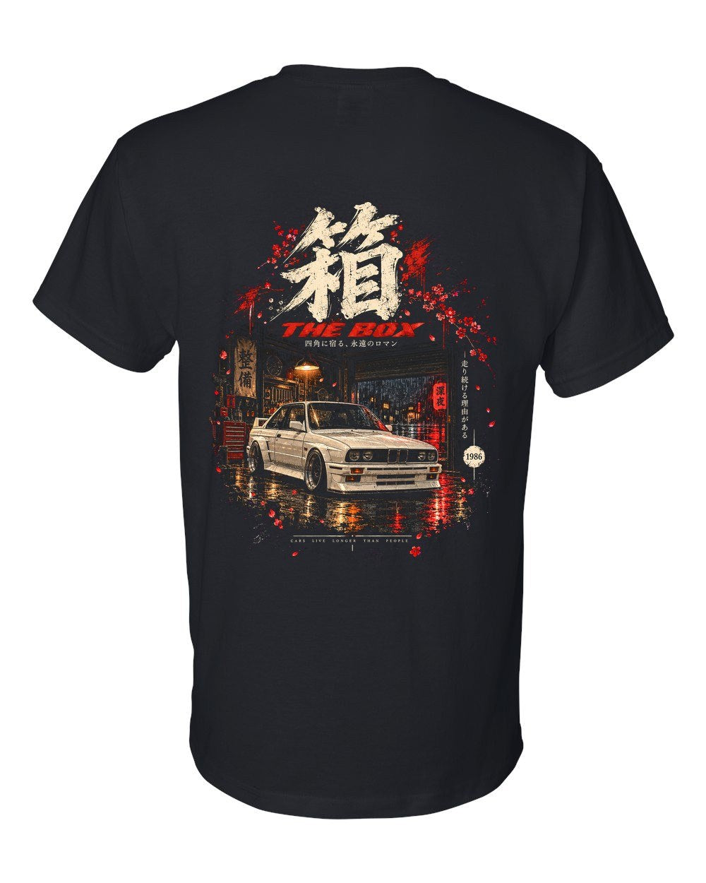 BMW M3 E30 T-Shirt Black back