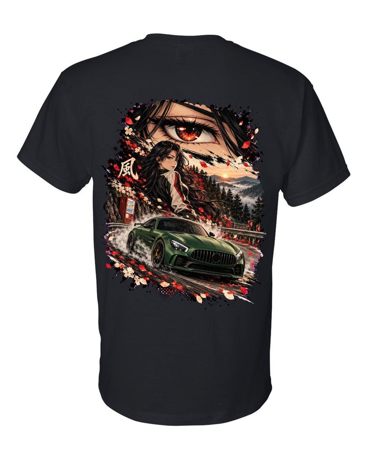 Mercedes-AMG GT R Anime Girl T-Shirt Black back