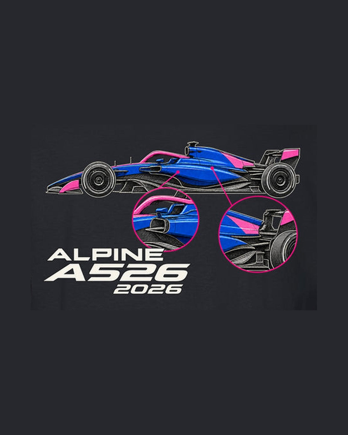 Alpine A526 F1 2026 Sidepod Sections Shirt, Formula 1 Fan Tee design only