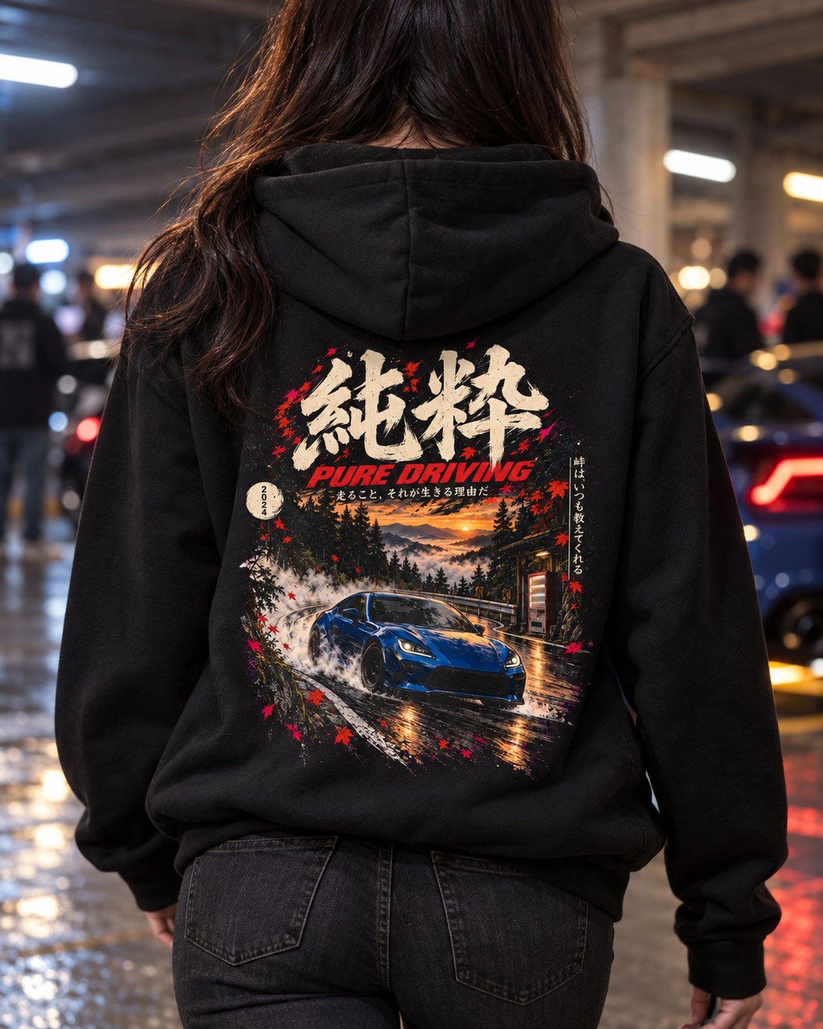 Toyota GR86 Pure Driving Shirt, Hoodie & More Pull Over Hoodie Black worn hero