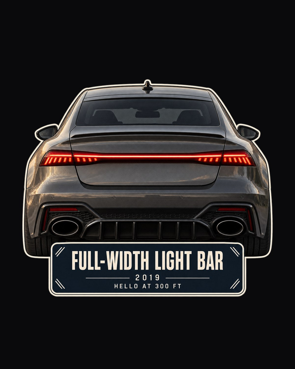 Audi RS7 Sportback C8 Light Bar Taillight Shirt, Since 2019 design only