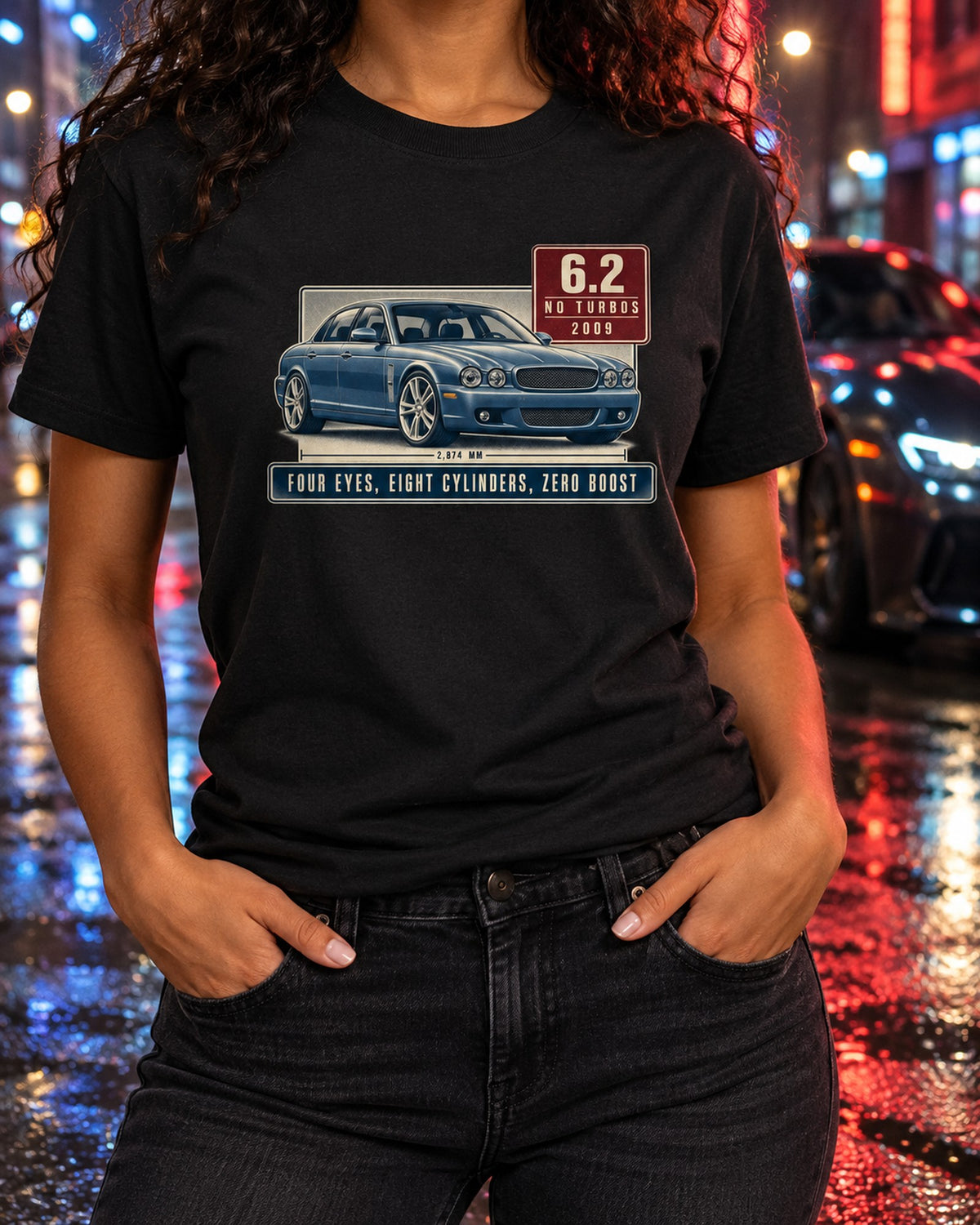 W212 E63 AMG 6.2 Editorial Shirt, M156 Four Eyes Eight Cylinders T-Shirt Black worn hero