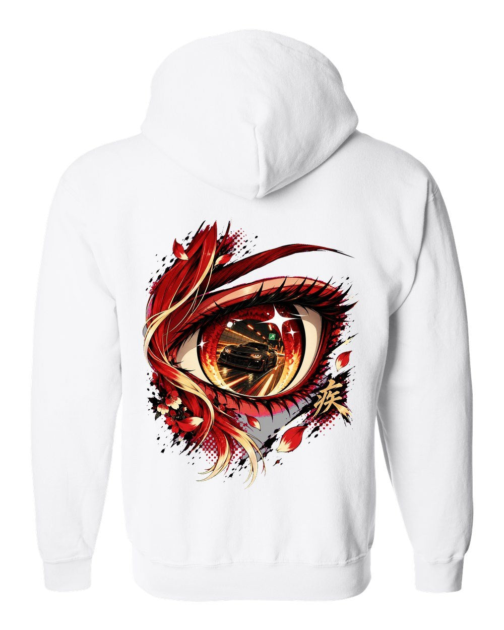 Chevrolet Camaro ZL1 1LE Anime Girl Zip Hoodie White back