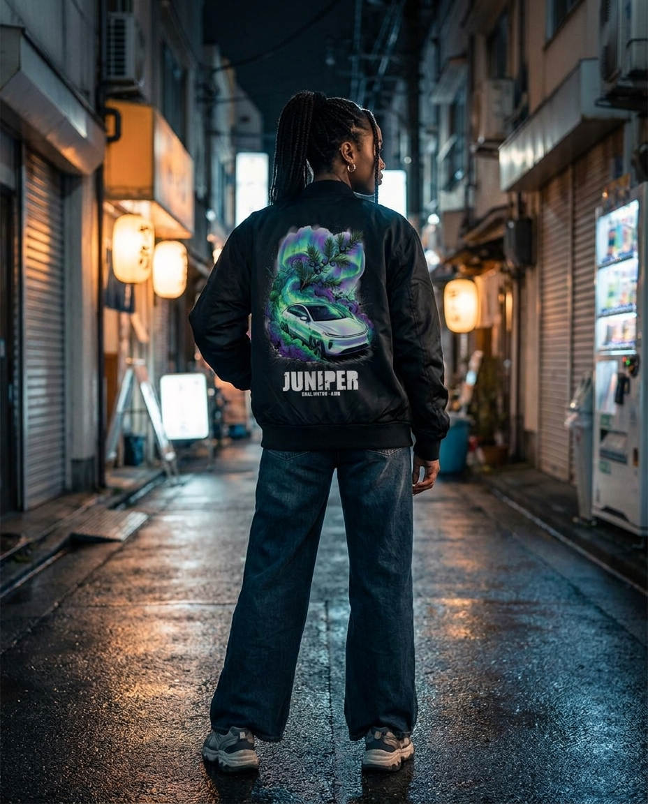 Black Bomber Jacket street