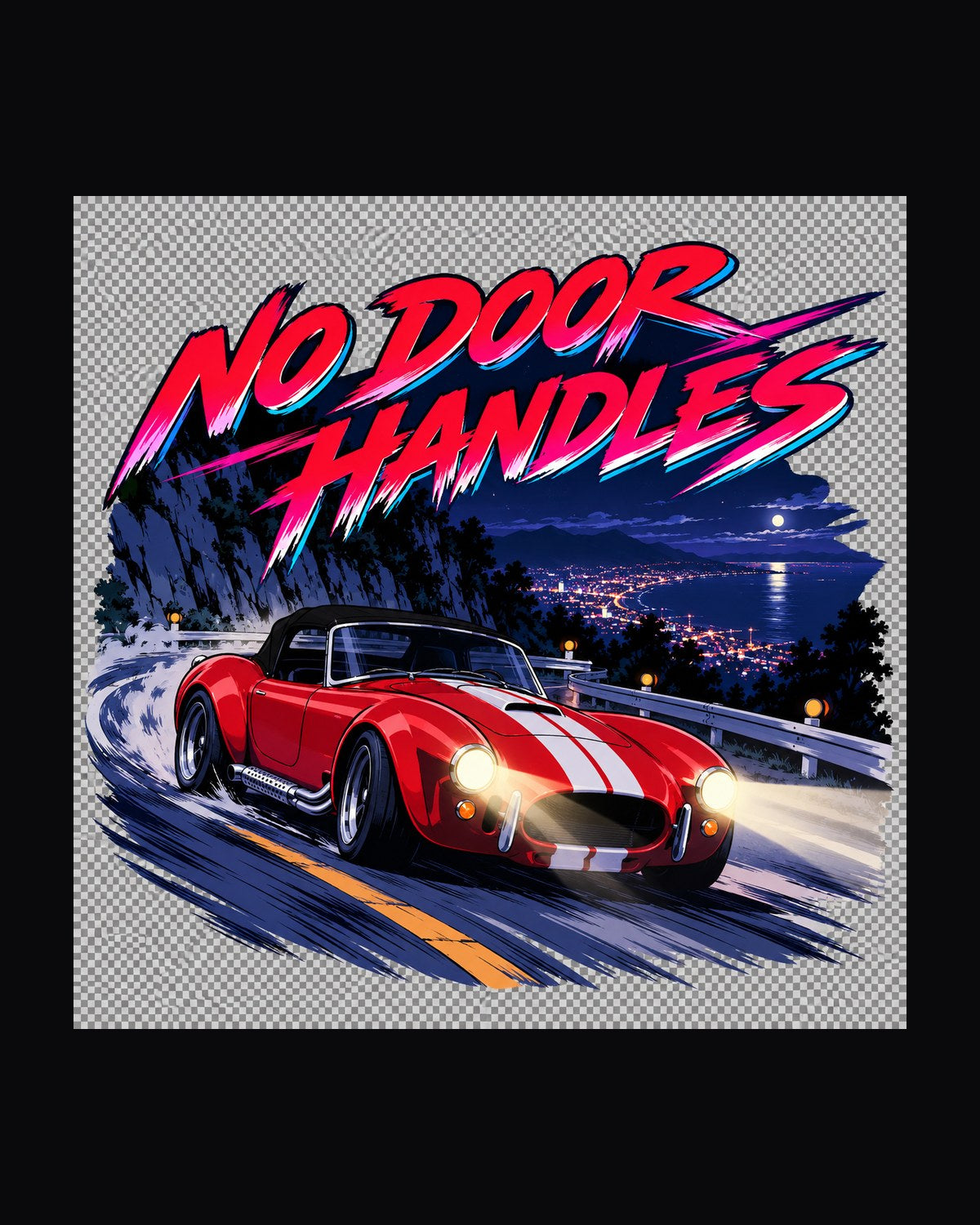 1995 Dodge Viper RT/10 SR I Anime Touge Night Tee, No Door Handles, Design 6288 design only