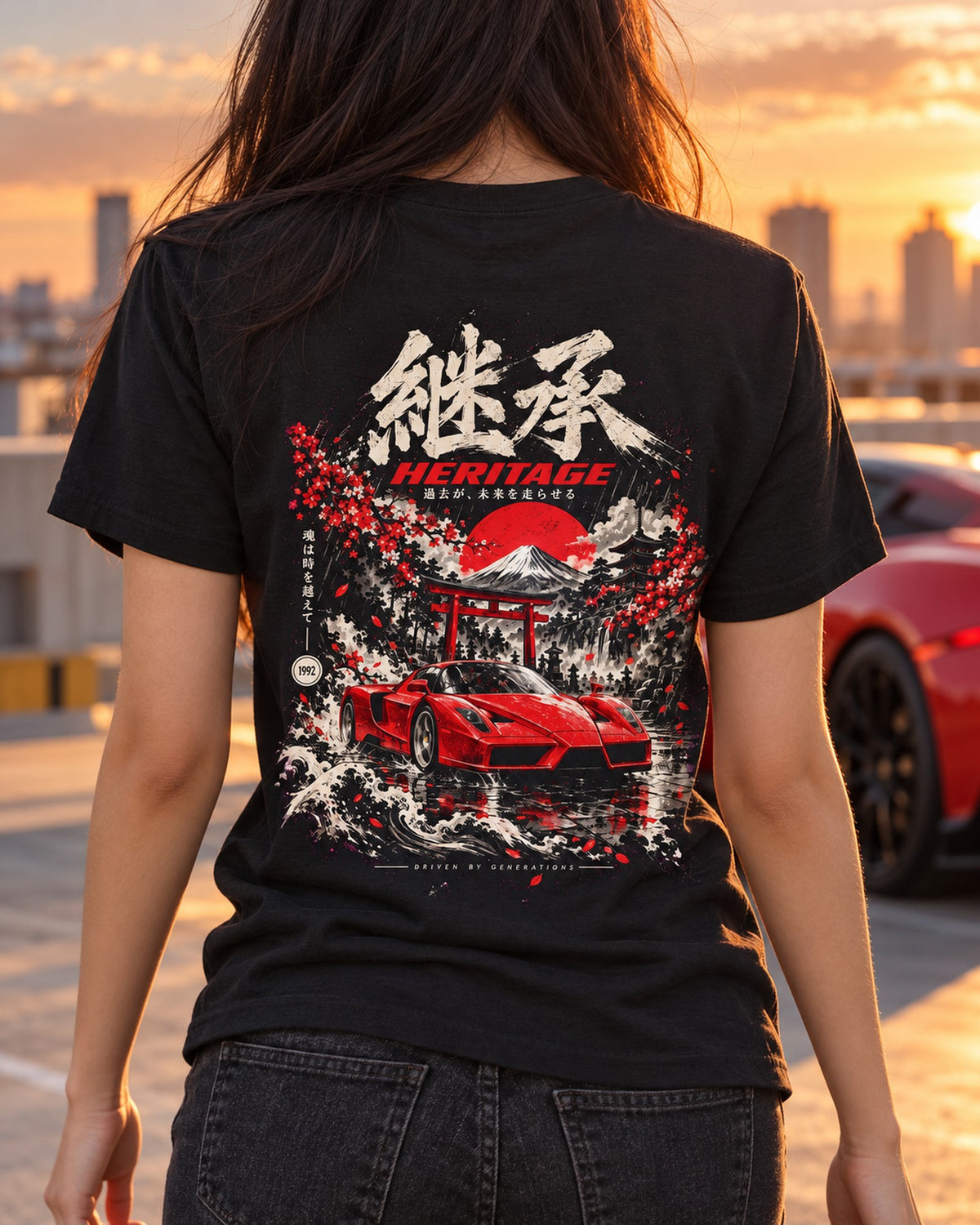 Ferrari Enzo Heritage Shirt, Hoodie & More T-Shirt Black worn hero