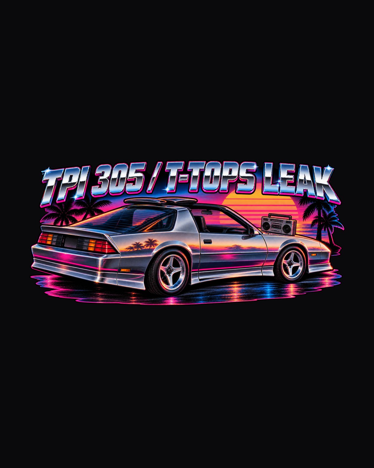 Chevrolet Camaro IROC-Z 1985 80s Airbrush Shirt, Car Guy Gift design only