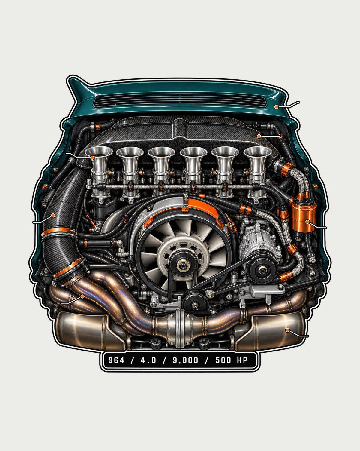 Porsche 911 SC 3.0 Head Stud Roulette Crest Shirt, Car Guy Gift design only