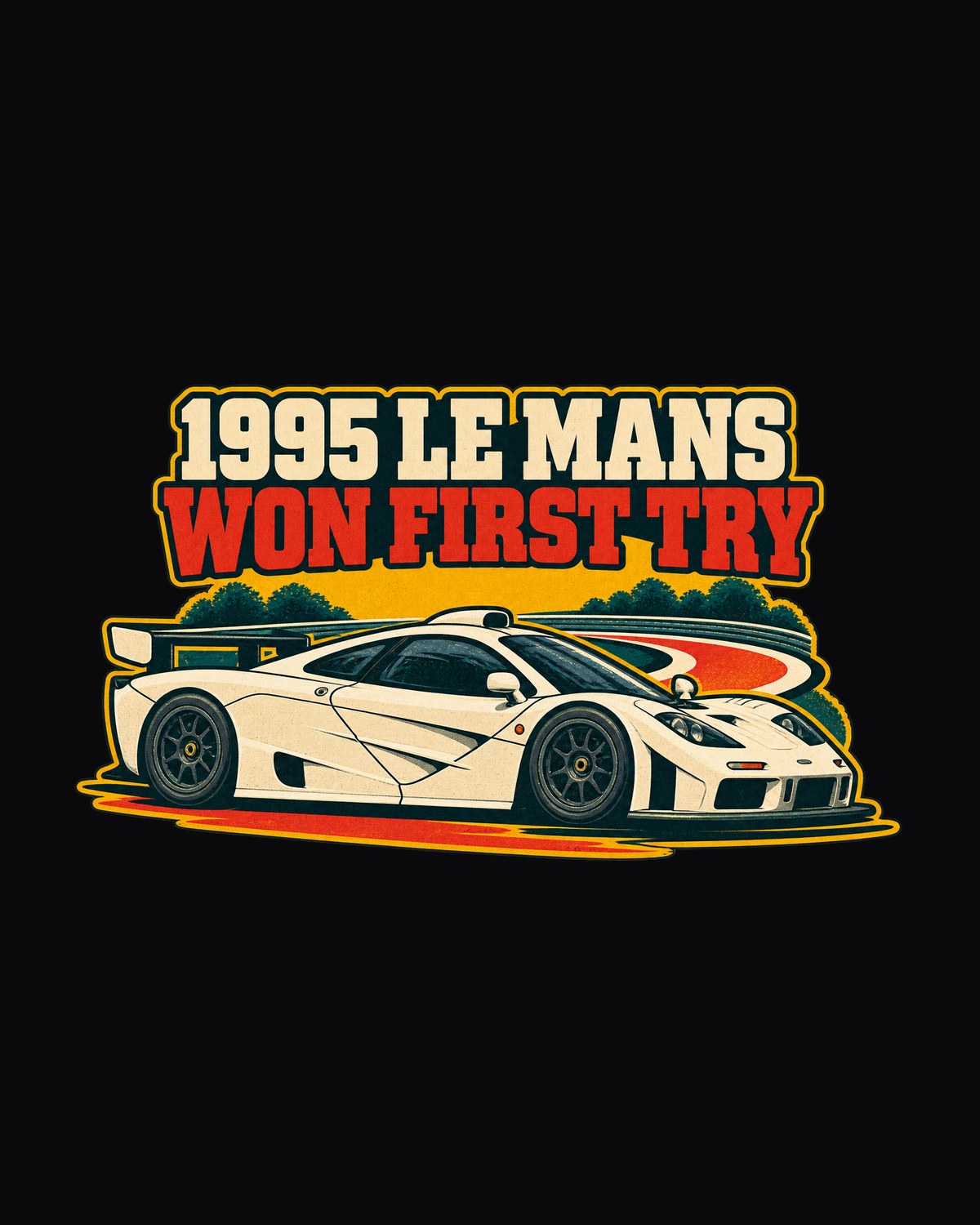 McLaren F1 GTR Le Mans 1995 Vintage Race Poster Shirt design only