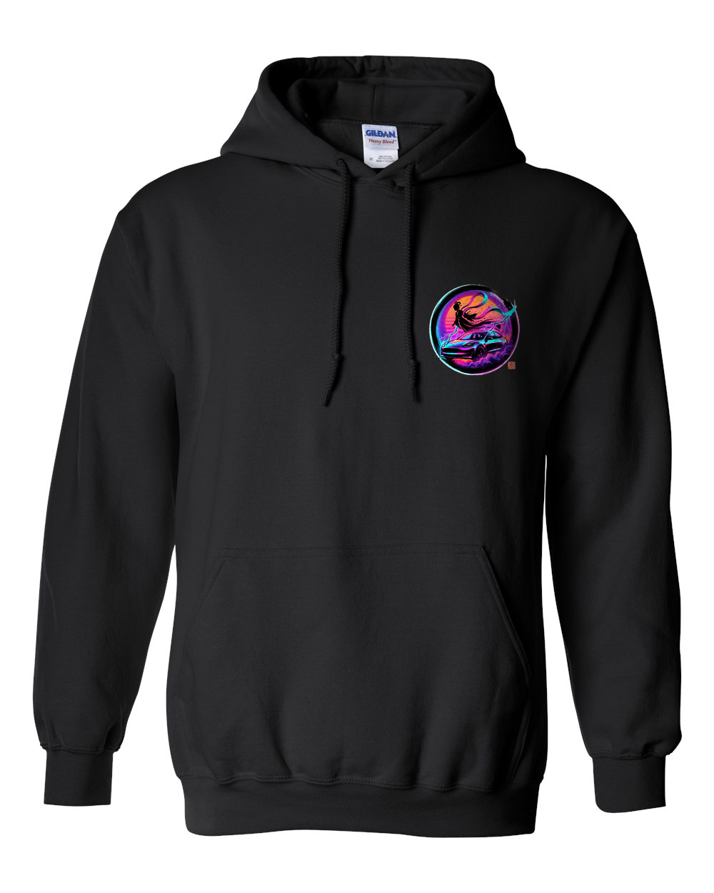 Muon Rai Silent Thunder Hoodie black front chest seal
