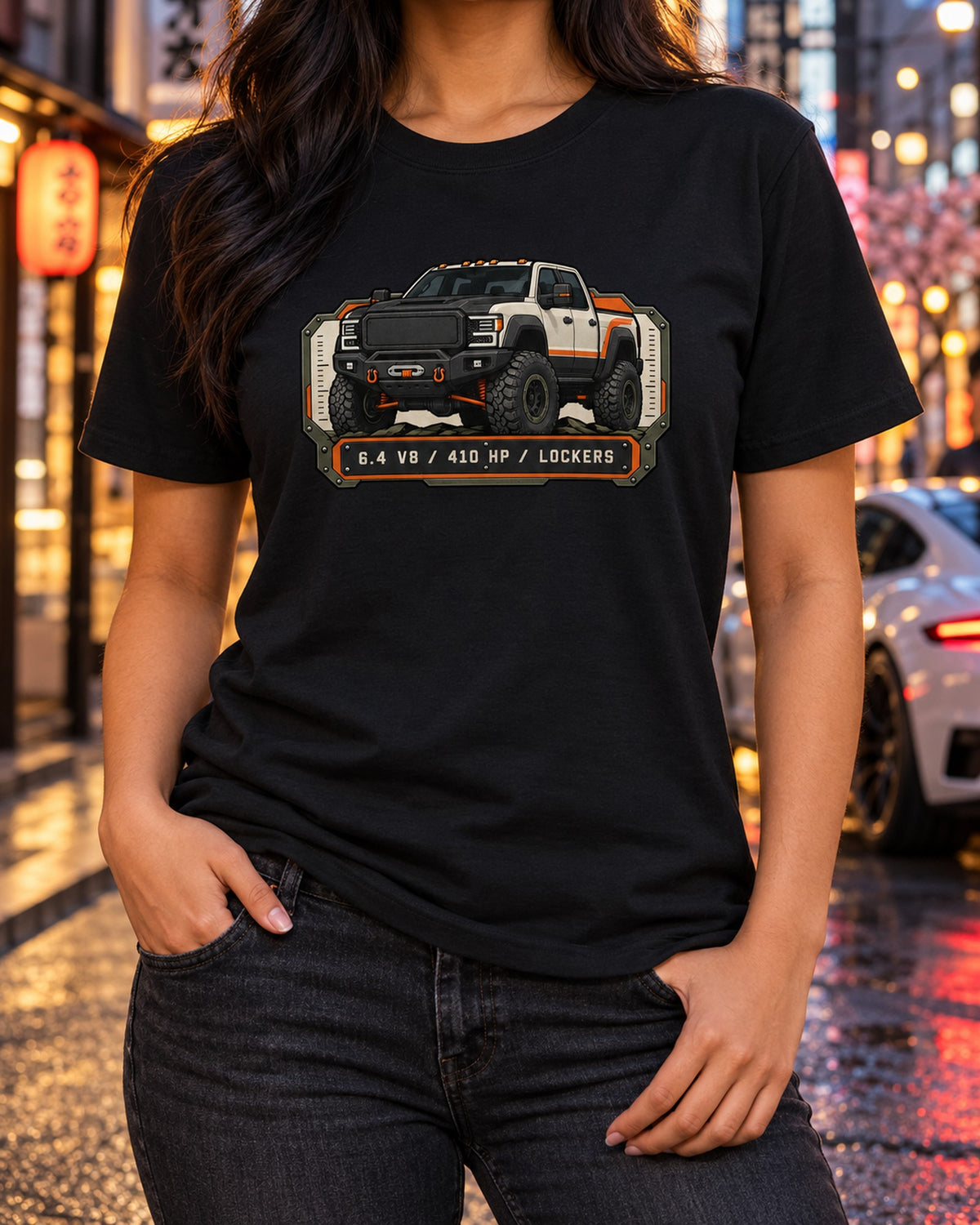 Ram Power Wagon 2500 6.4 V8 Winch Bumper Data Plate Tee T-Shirt Black worn hero