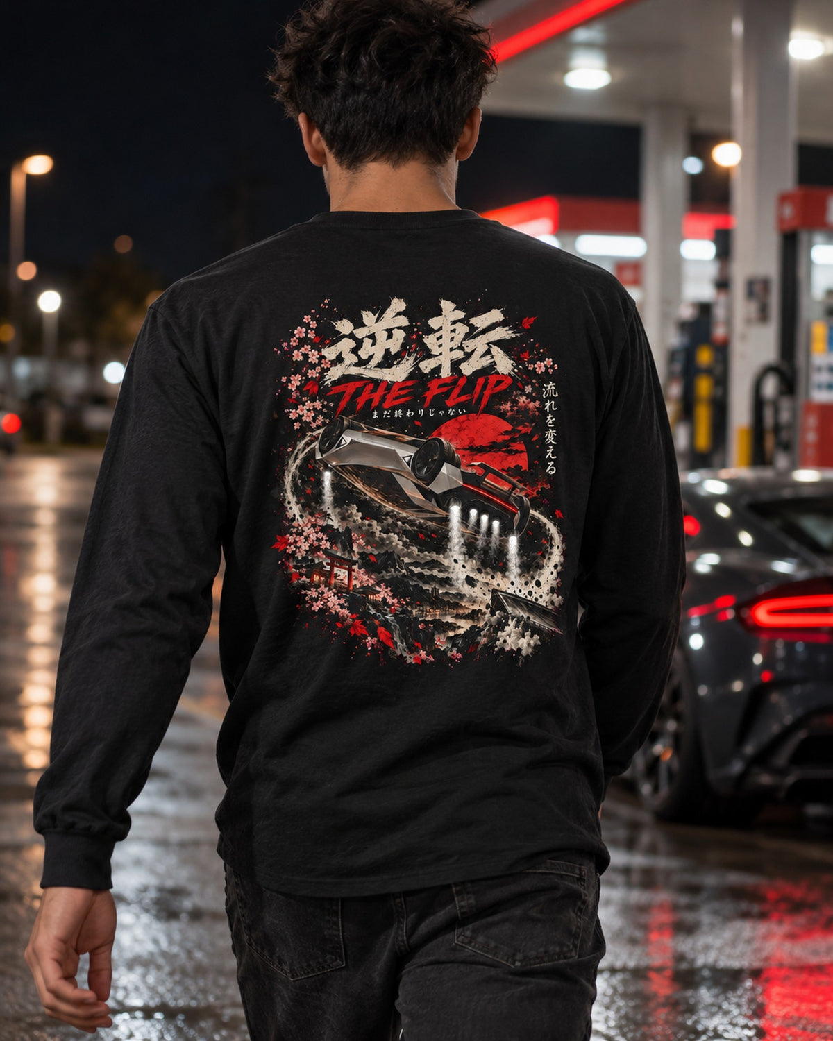 Tesla Roadster 2026 The Flip Shirt, Hoodie & More Long Sleeve Black worn hero