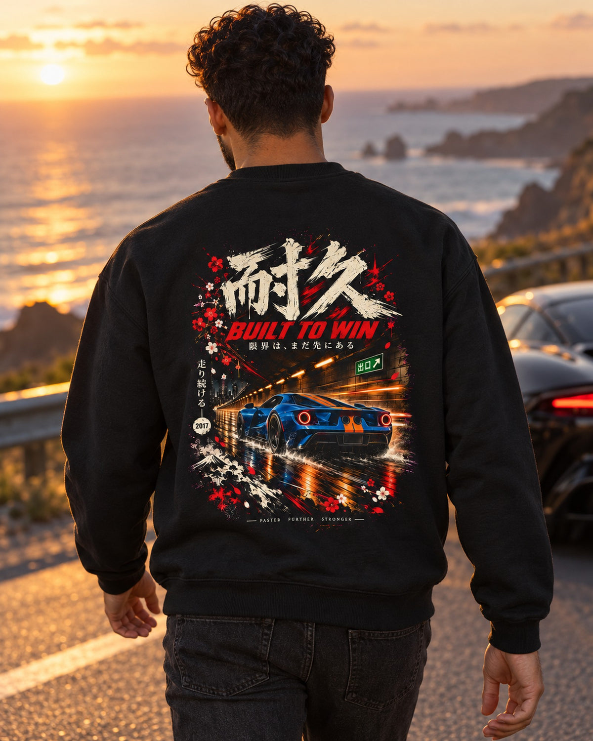 Ford GT Built To Win Shirt, Hoodie & More Crewneck Black worn hero