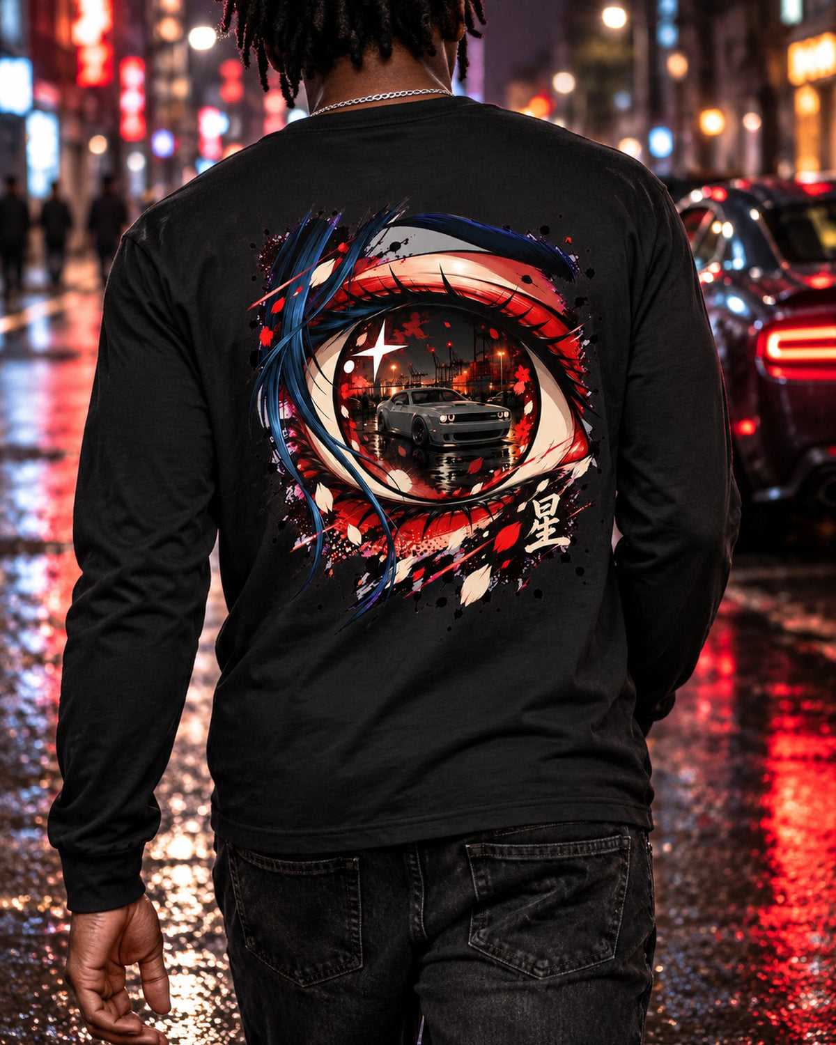 Dodge Challenger Hellcat Anime Girl Shirt, Hoodie & More Long Sleeve Black worn hero