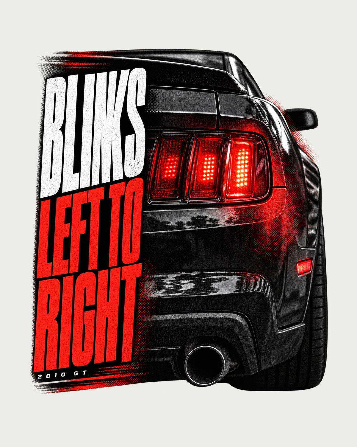 S197 Mustang GT Sequential Taillight Macro Shirt, 2010 design only