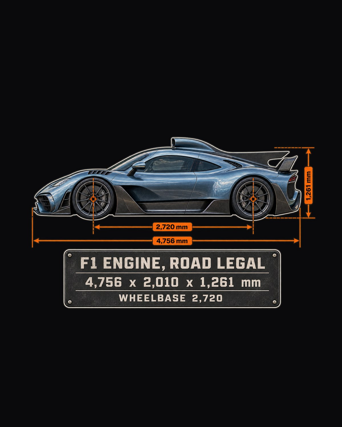 Mercedes-AMG One Dimension Blueprint Shirt, Hypercar Car Guy Gift design only